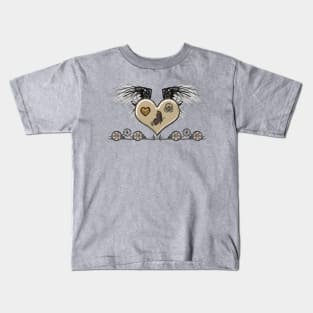 Elegant Steampunk heart with wings and gears Kids T-Shirt